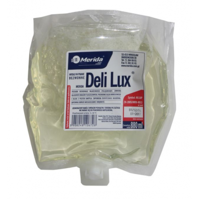 Mydło w pianie Merida DELI LUX bezwonne wkład 880 ml